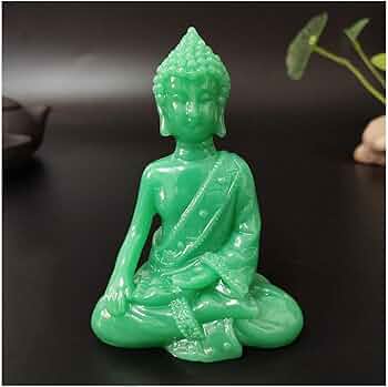 翡翠製仏像インテリア装飾品 Amazon.co.jp: 輝く瞑想仏像人工翡翠石飾りタイ仏彫刻置物